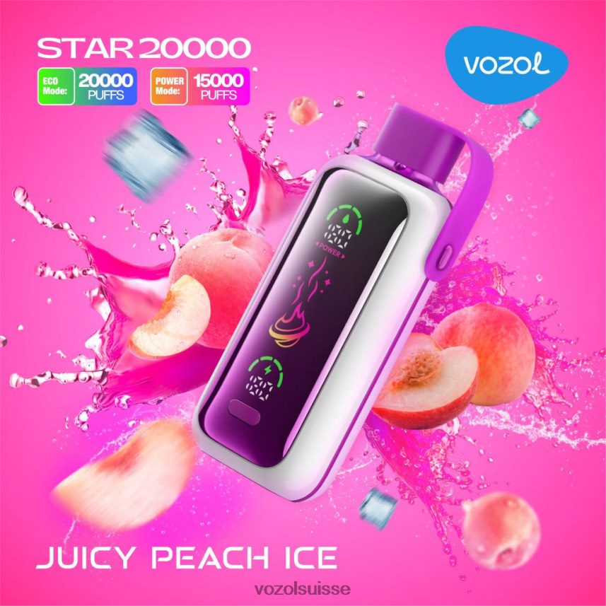 VOZOL STAR 20000 L2028H10 glace à la pêche juteuse Vozol Berne