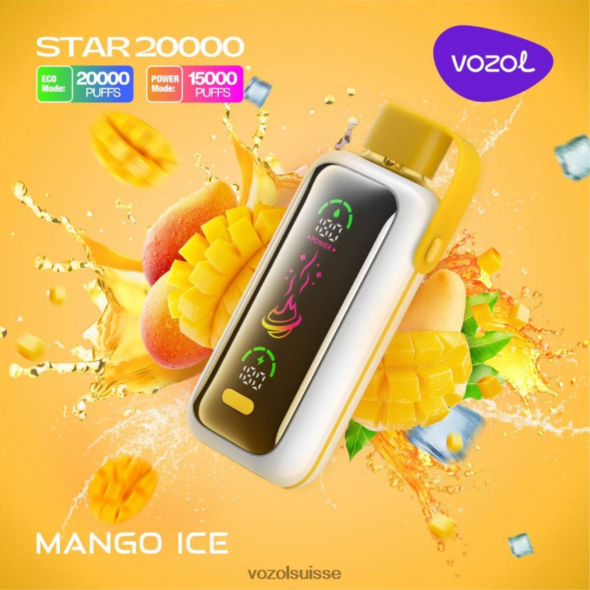 VOZOL STAR 20000 L2028H13 glace à la mangue Vozol Rechargeable