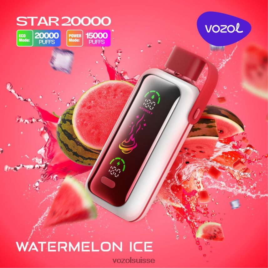 VOZOL STAR 20000 L2028H3 glace à la pastèque Vozol Vape Suisse