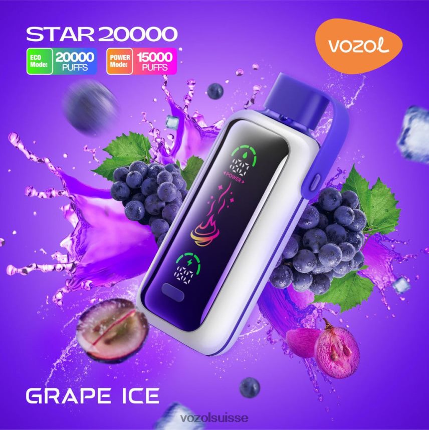 VOZOL STAR 20000 L2028H9 glace aux raisins Vozol Suisse